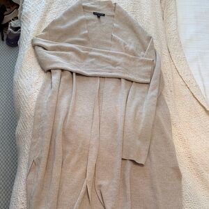 Eileen Fisher Beige Long Open Cardigan